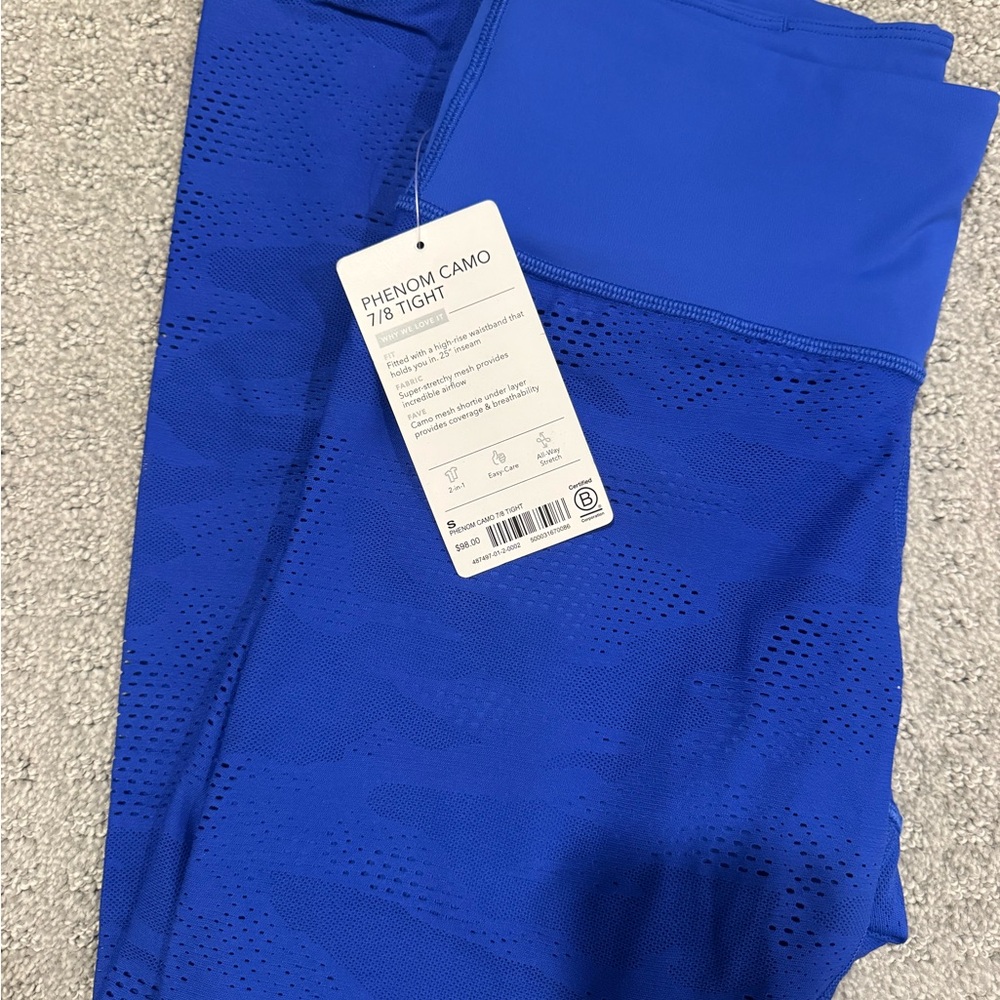 Athleta Blue Phenom Camo 7/8 Tight Leggings